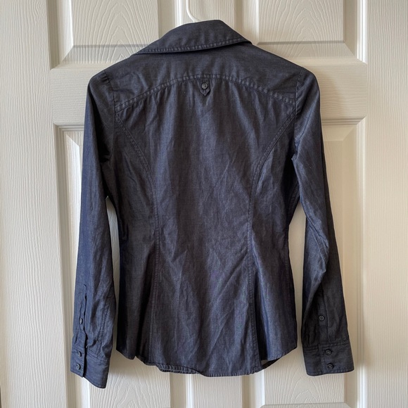 Express Tailored Chambray button down, XS - Picture 2 of 7